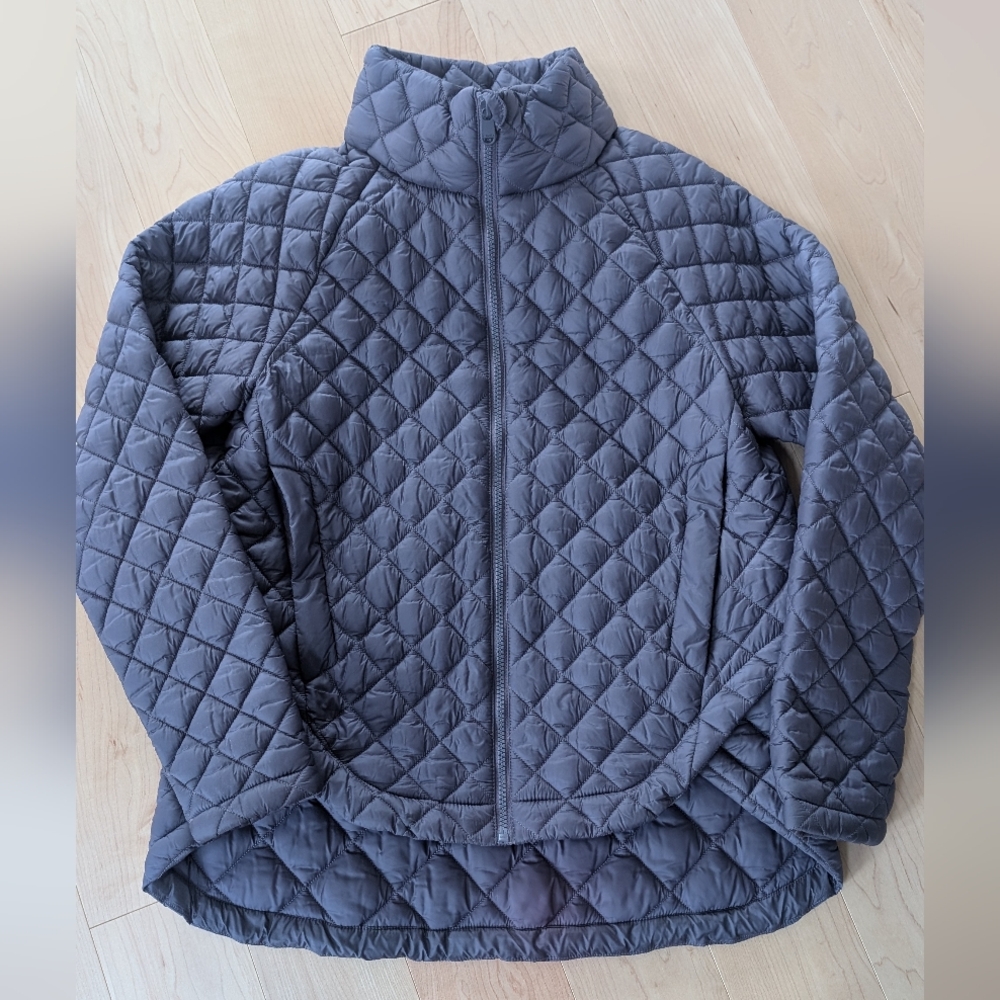 Athleta Herringbone Whisper Feathermess Jacket -- Dusk Violet